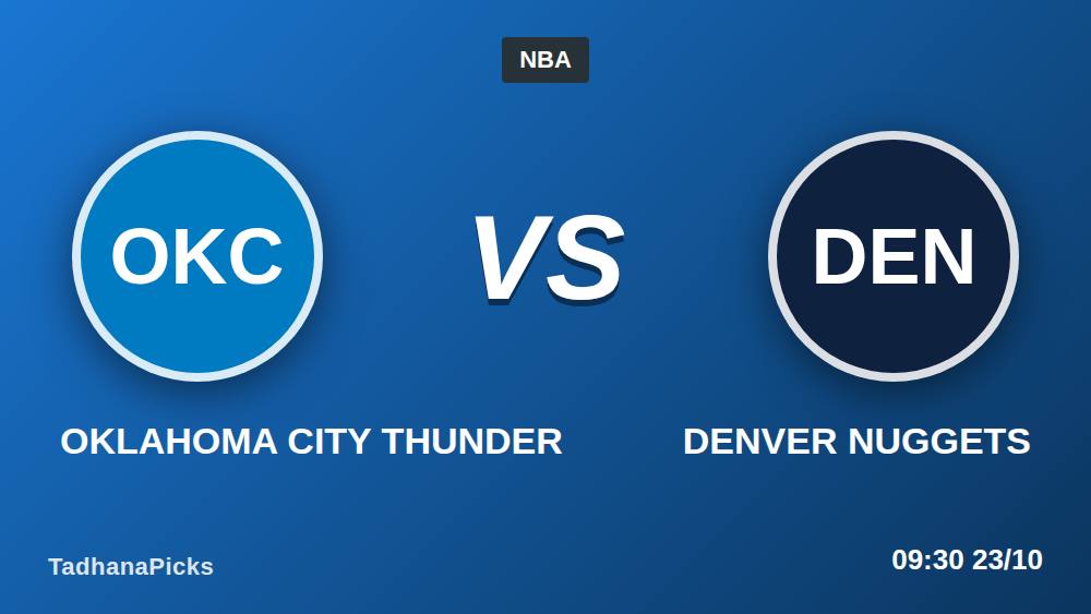 Thunder vs Nuggets Opening Night: Why the -7.5 Line Is Trappy
